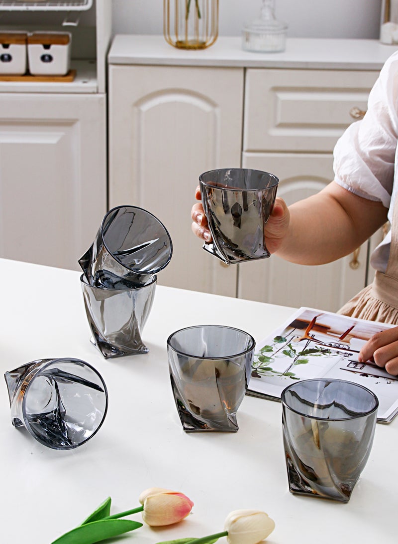 Shuer طقم أكواب مياه زجاجية فاخرة خفيفة الوزن من نورديك مكون من ست قطع بسعة 293 مل - Image 5