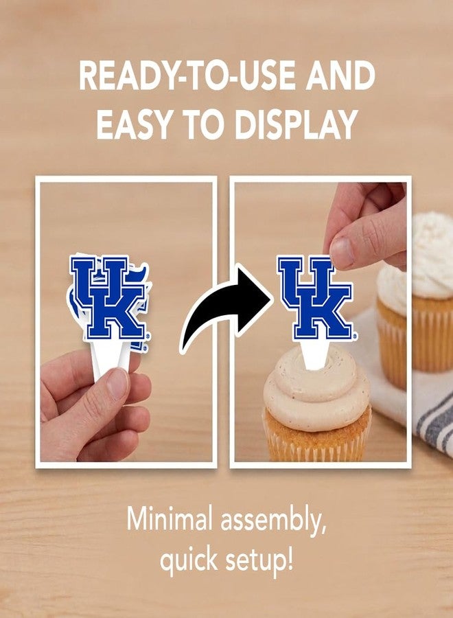 Desert Cactus Kentucky Wildcats UK Food Picks, Cupcake Toppers, 25 pcs - Image 3
