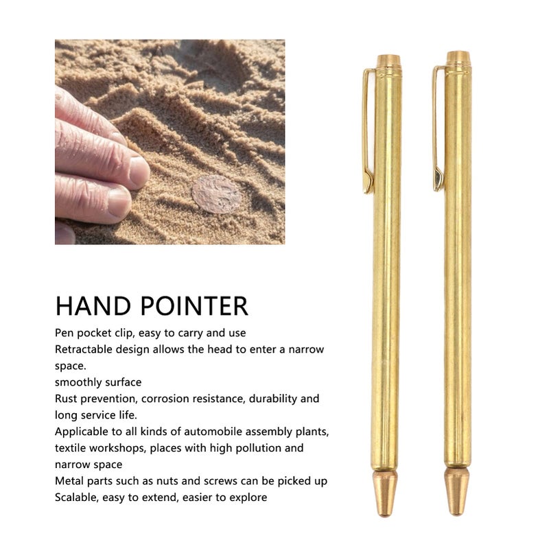 Stainless Steel Extendable Pen with Pocket Clip Retractable Teacher Pointer Whiteboard Teaching Tool - Image 3