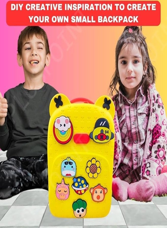 DTR Creation حقيبة ظهر للأطفال الصغار من دي تي آر كرييشن، خفيفة الوزن للغاية، مصنوعة من مادة EVA، مقاومة للماء، بتصميم كاواي، مصنوعة من القطيفة، مناسبة للأطفال من عمر 3 إلى 8 سنوات - لون أصفر مدرسي - Image 4