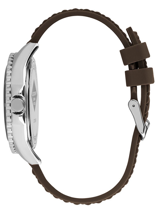 Lee Cooper ساعة يد رجالية تناظرية بشكل تونيو من السيليكون LC07361.377 45 مم - Image 2