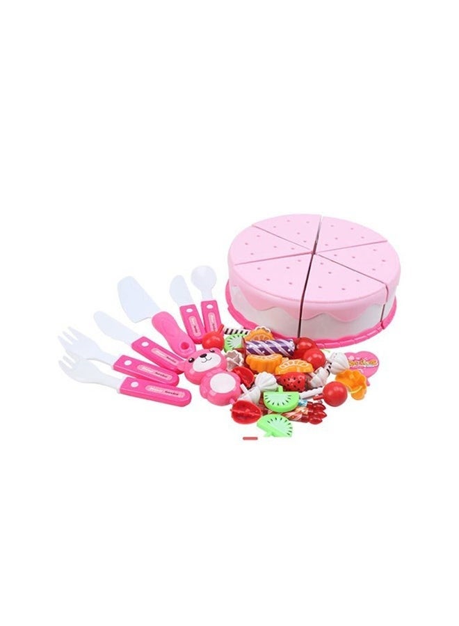Play Birthday Cake Children's Day Gift Play Food Toy Set DIY Cutting Pretend Play Birthday Party Cake with Candles for Children Kids Classic Toy 38pcs，Birthday Cake Cutting Kitchen Pretend Play Toys - Image 5
