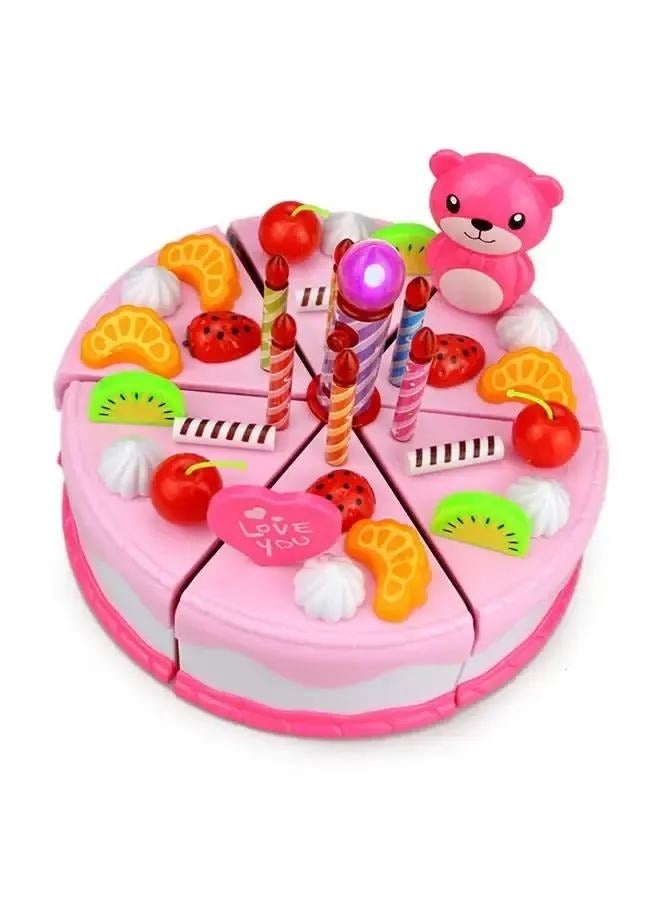 Play Birthday Cake Children's Day Gift Play Food Toy Set DIY Cutting Pretend Play Birthday Party Cake with Candles for Children Kids Classic Toy 38pcs，Birthday Cake Cutting Kitchen Pretend Play Toys - Image 3