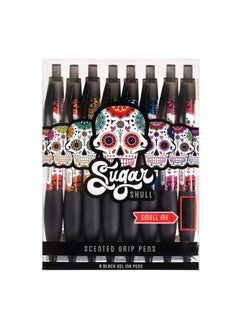 Scentco Sugar Skull Smens - Patented Gourmet Scented Pens, Black Ink, Medium Point - 8 Count  - Image 1