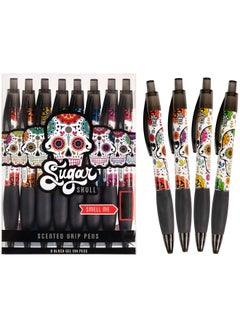 Scentco Sugar Skull Smens - Patented Gourmet Scented Pens, Black Ink, Medium Point - 8 Count  - Image 5