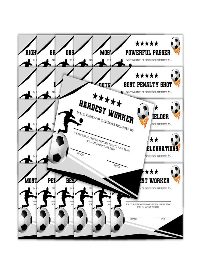 Lashicorn Soccer Achievement Awards 30pk 8.5x11” Certificate End of Year Awards MVP Youth Sports Team Participation Recognition Player of the League - Image 1