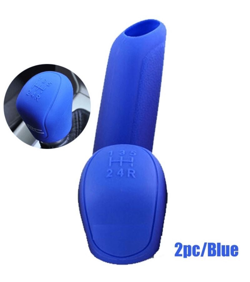Yellow Two Piece Gear Knob and Handbrake Cover Set for Focus 2/3 Fiesta Kuga 2 Ecosport with Shift Lever Sleeves - Image 3