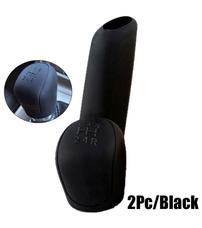 Yellow Two Piece Gear Knob and Handbrake Cover Set for Focus 2/3 Fiesta Kuga 2 Ecosport with Shift Lever Sleeves - Image 2