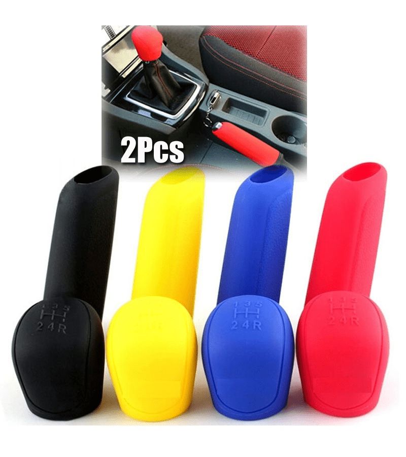 Yellow Two Piece Gear Knob and Handbrake Cover Set for Focus 2/3 Fiesta Kuga 2 Ecosport with Shift Lever Sleeves - Image 5