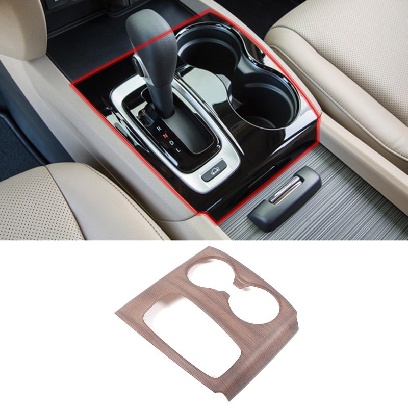 HIRUFAIT Gear Shift Panel Cover Trim for Honda Pilot 20162020 Honda Ridgeline 20172019 ABS Automotive Center Consoles Cup Holder Cover Protector Accessories Pear Wood Grain