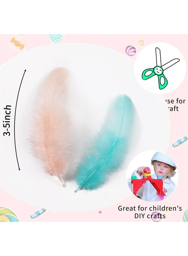 Soarer 300pcs Macaron Rooster Feathers Bulk - 3-5inch Craft Feathers for Wedding Home Party, Dream Catcher Supplies and DIY Crafts(Macaron) - Image 3