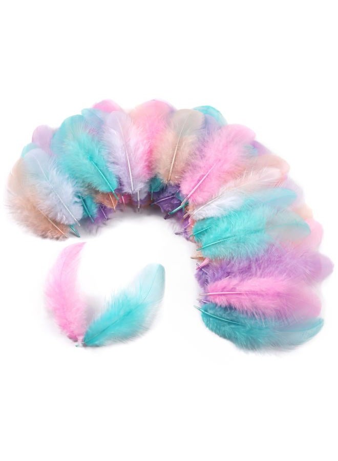 Soarer 300pcs Macaron Rooster Feathers Bulk - 3-5inch Craft Feathers for Wedding Home Party, Dream Catcher Supplies and DIY Crafts(Macaron) - Image 2