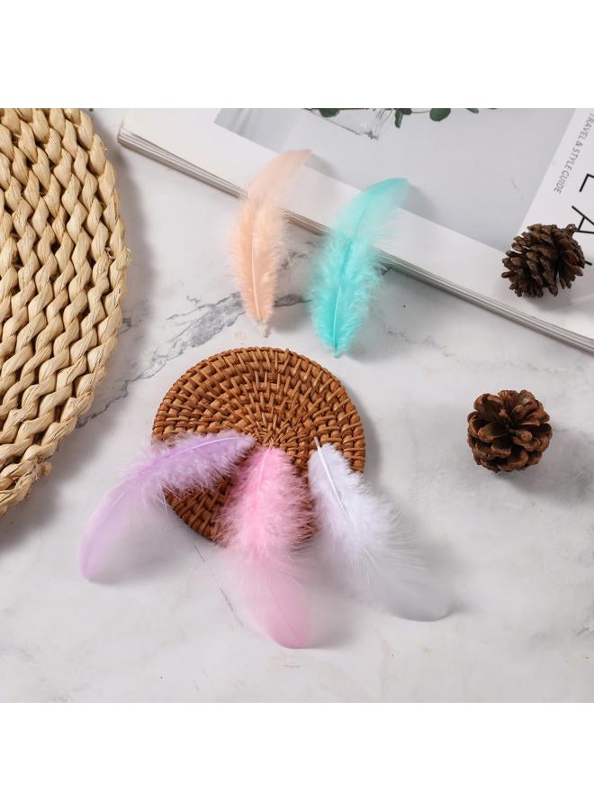 Soarer 300pcs Macaron Rooster Feathers Bulk - 3-5inch Craft Feathers for Wedding Home Party, Dream Catcher Supplies and DIY Crafts(Macaron) - Image 5