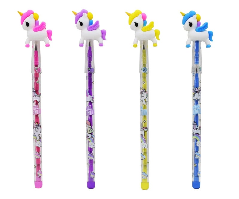 Asera Unicorn Fancy Pencils Push Pencils Black ink color for kids Birthday Return Gifts Party Favors Take away Gifts (Pack of 24) - Image 5
