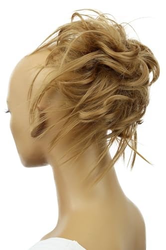 CAISHA XXL Hairpiece Scrunchie Updo Voluminous Slightly Wavy Messy Bun Medium Blonde G16F
