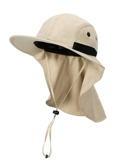 Generic Sun Hat with Wide Brim - UPF 50+ Hiking Safari Neck Flap Fishing Caps for Men and Women, Perfect for Outdoor Adventures  - Image 1