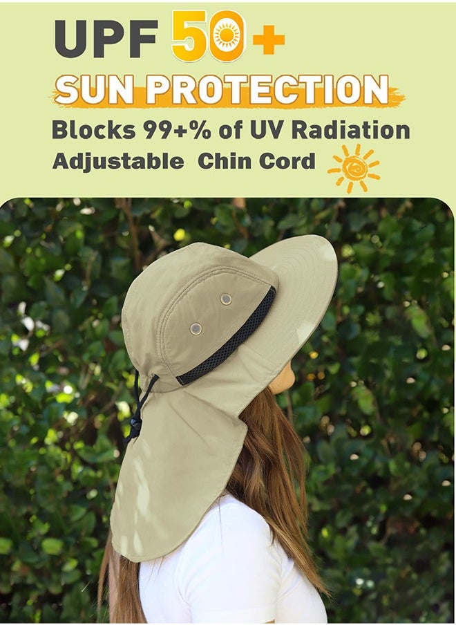 Generic Sun Hat with Wide Brim - UPF 50+ Hiking Safari Neck Flap Fishing Caps for Men and Women, Perfect for Outdoor Adventures  - Image 5