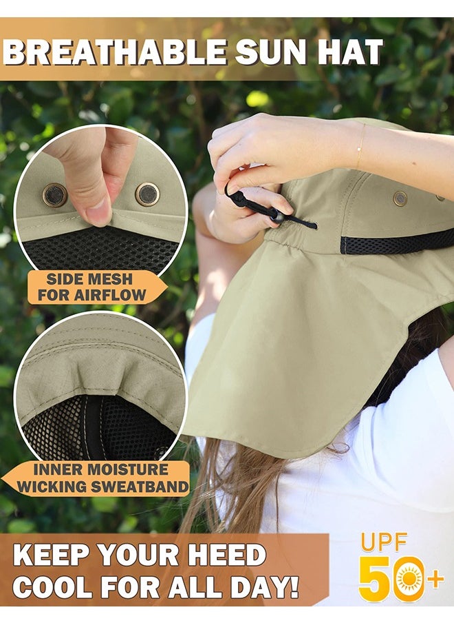 Generic Sun Hat with Wide Brim - UPF 50+ Hiking Safari Neck Flap Fishing Caps for Men and Women, Perfect for Outdoor Adventures  - Image 3