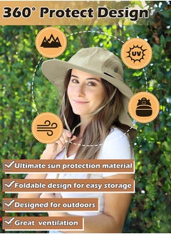 Generic Sun Hat with Wide Brim - UPF 50+ Hiking Safari Neck Flap Fishing Caps for Men and Women, Perfect for Outdoor Adventures  - Image 4