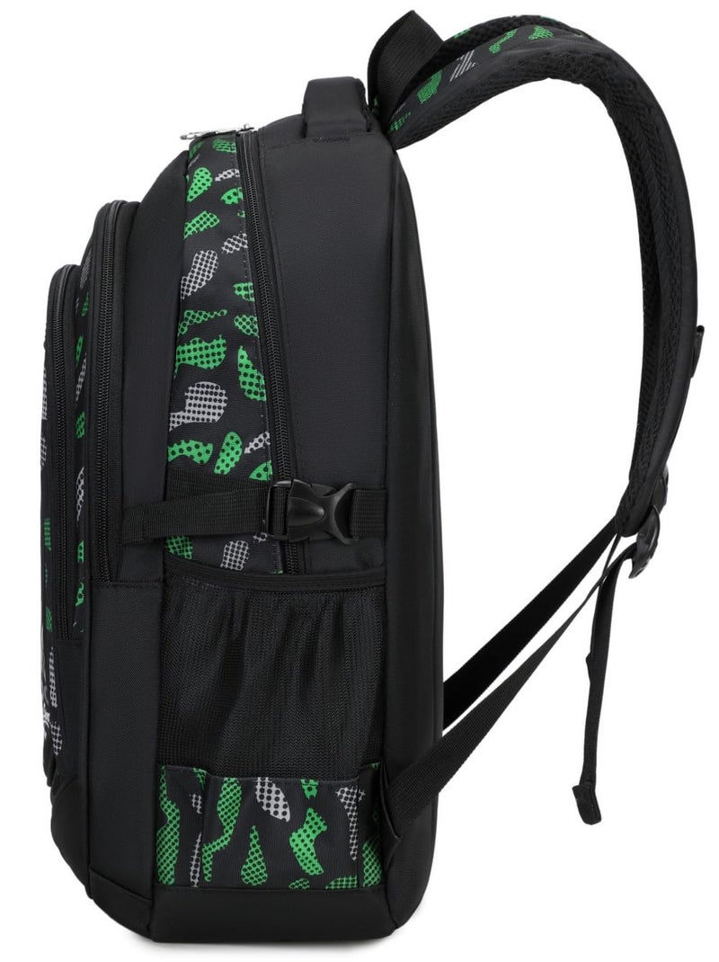 BABUN Backpacks for Boys Elementary Middle School Bags Kids Heavy Duty Durable Teenage Student Sturdy Bookbag Travel Waterproof 18in (B-Green) - Image 5