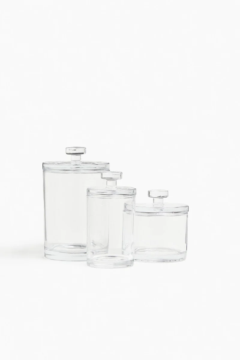 H&M Slim glass jar with a lid