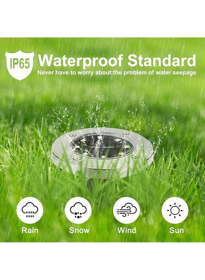 erorex Solar Ground Lights Waterproof Solar Garden Lights Upgraded Outdoor Garden Waterproof Bright In Ground Lights Landscape Lights For Pathway Yard Deck Lawn Patio Walkway 12 Pack Warm Light - Image 3