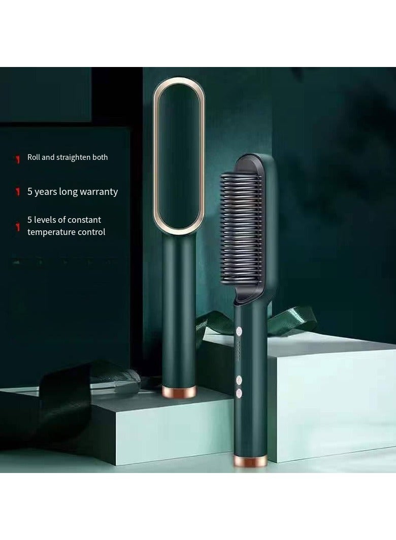 general Mini Ionic Straightening Comb – Travel-Friendly Straightener & Curler for Men/Women, Dual-Use Hair Styling Tool - Image 1