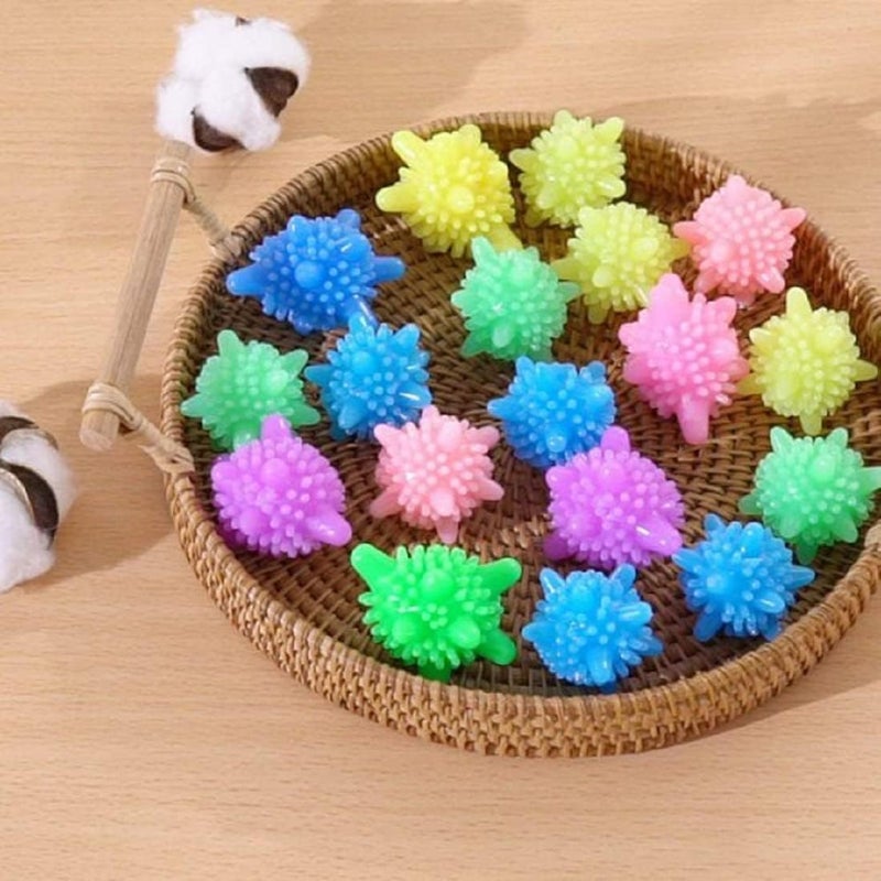 REXOTEX 10 Pcs Reusable Dryer Balls Laundry Balls for Washing Machine Solid Colorful Machine Washing Ball corona washing machine clothes cleaning ball Silicone - Image 1