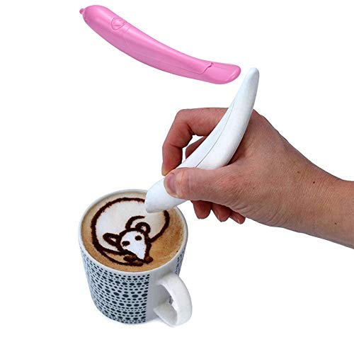 TuTuYa Latte Pen, Electric Coffee Pen Spice Pen for Latte & Food DIY, Works with Cinnamon/Salt/White sugar/Fine Coffee Grinds,Powered by Battery (Purple) - Image 1