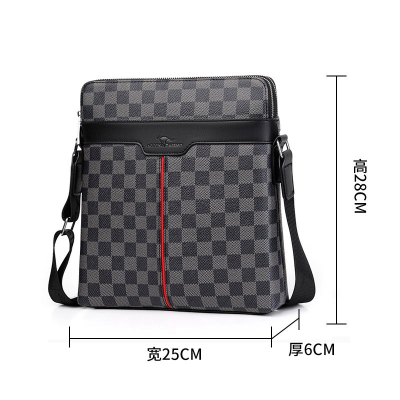 Double Zipper Men'S Shoulder Bag Double Layer Men'S Bag Crossbody Bag New Casual Bag Student Small Backpack Youth Cross Bag - Image 1