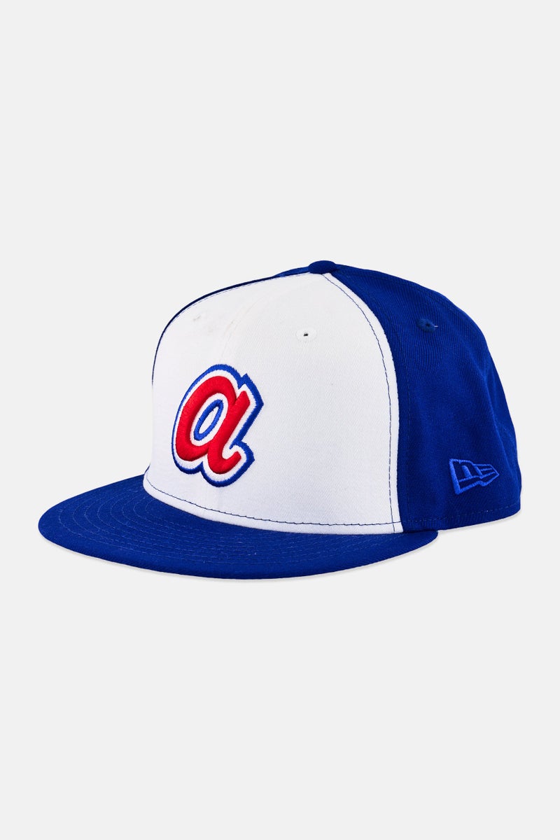 New Era x MLB Men Atlanta Braves Fitted Cap, Blue - Image 1
