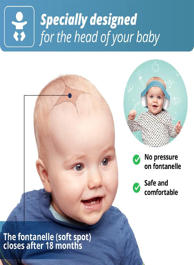 ALPINE HEARING PROTECTION Alpine Muffy Baby Ear Protection for Babies and Toddlers up to 36 Months - CE & ANSI Certified - Noise Reduction Earmuffs - Comfortable Baby Headphones Against Hearing Damage & Improves Sleep - Blue  - Image 3
