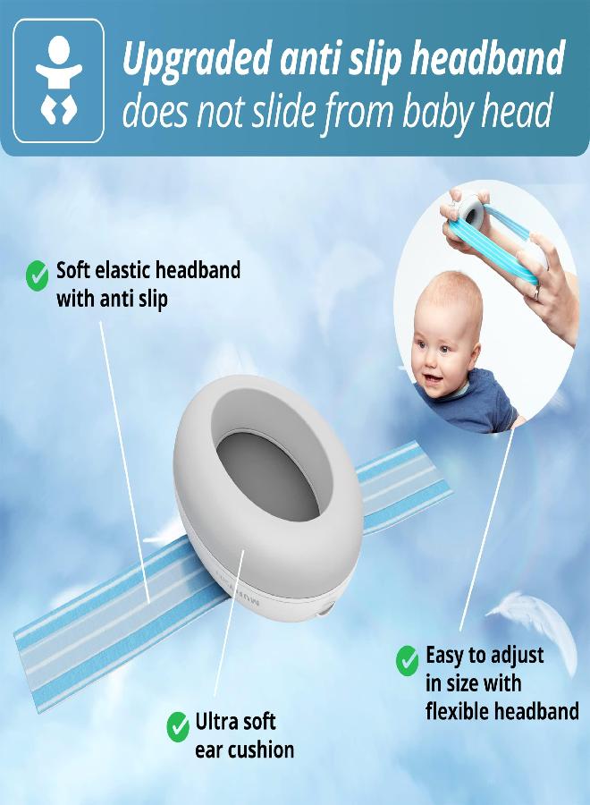 ALPINE HEARING PROTECTION Alpine Muffy Baby Ear Protection for Babies and Toddlers up to 36 Months - CE & ANSI Certified - Noise Reduction Earmuffs - Comfortable Baby Headphones Against Hearing Damage & Improves Sleep - Blue  - Image 2