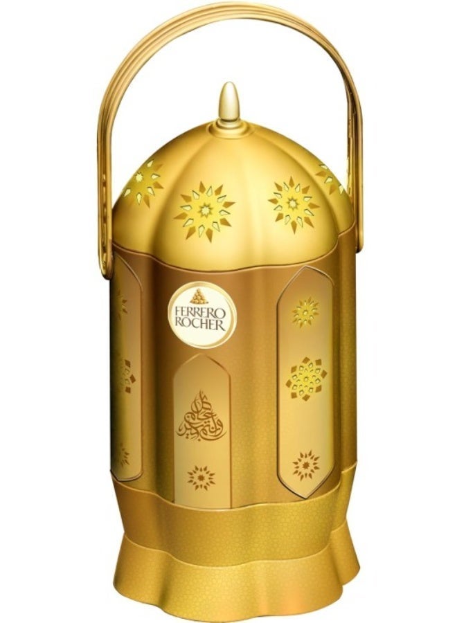 Ferrero Rocher Ramadan Lantern, Fine Crunchy Hazelnuts dipped in Smooth Milk Chocolate, 18 Pieces Individually Wrapped in Elegant Gold Foil Wrapper, 225g