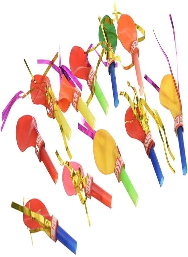 Generic - Generic Latex small balloons with whistle for party and birthday set of 50 different colors pieces - multi color - Image 1