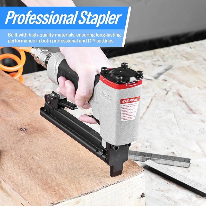 Meite 7116B Upholstery Stapler 22 Gauge 3/8-Inch Crown or C Crown 1/4-Inch to 5/8-Inch Length Pneumatic Fine Wire Stapler - Image 5
