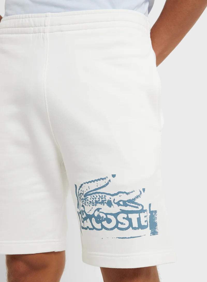 LACOSTE Logo Drawstring Shorts