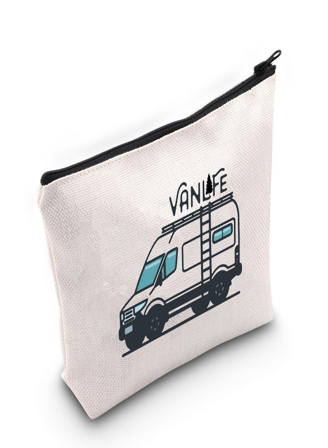 POFULL Camper life Cosmetic Bag Traveller Gift Nature Lover Camper Lovers Gift Van Enthusiast Gift (Van life bag) - Image 1