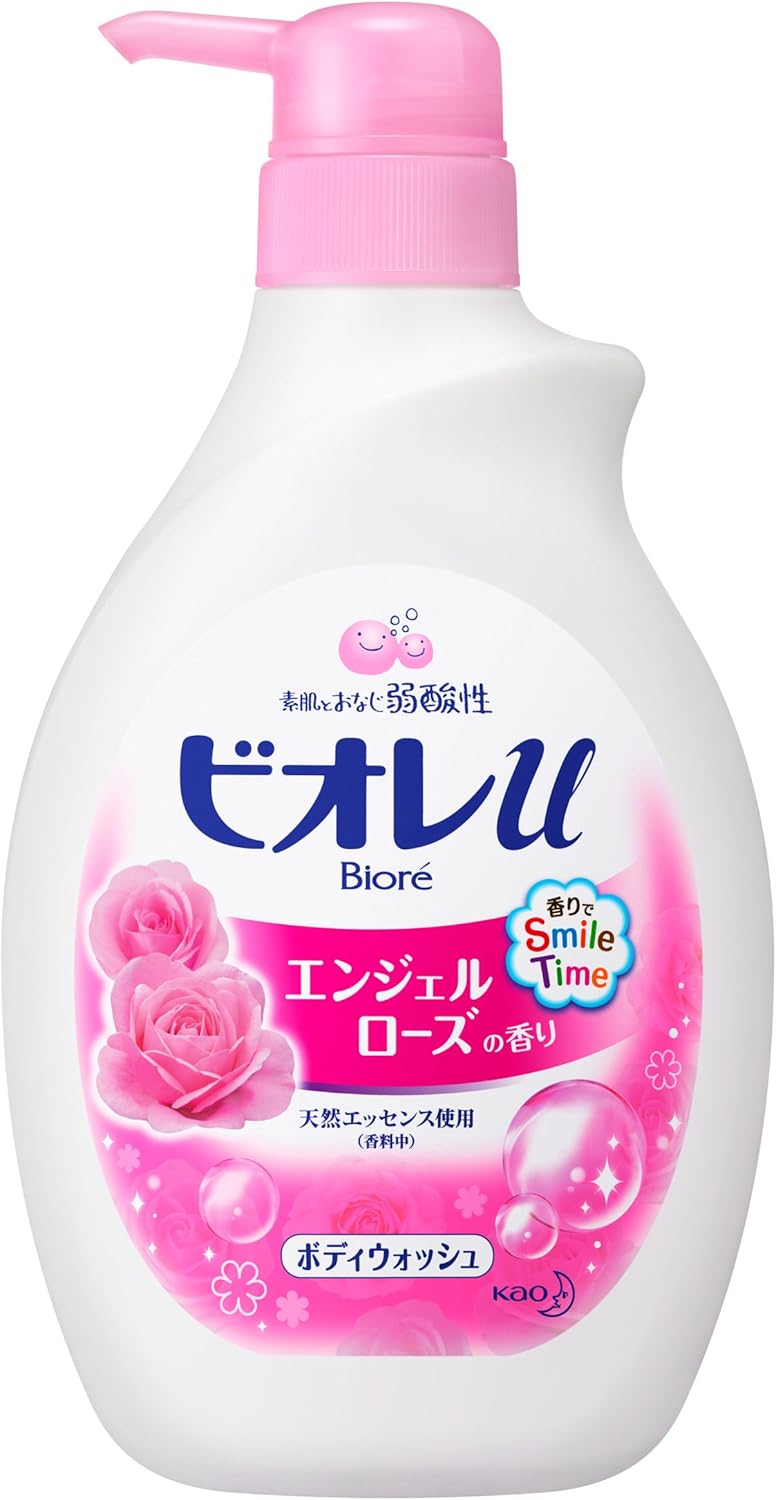 Biore U Angel Rose Scented Bodywash Pump 480mL Health and Beauty