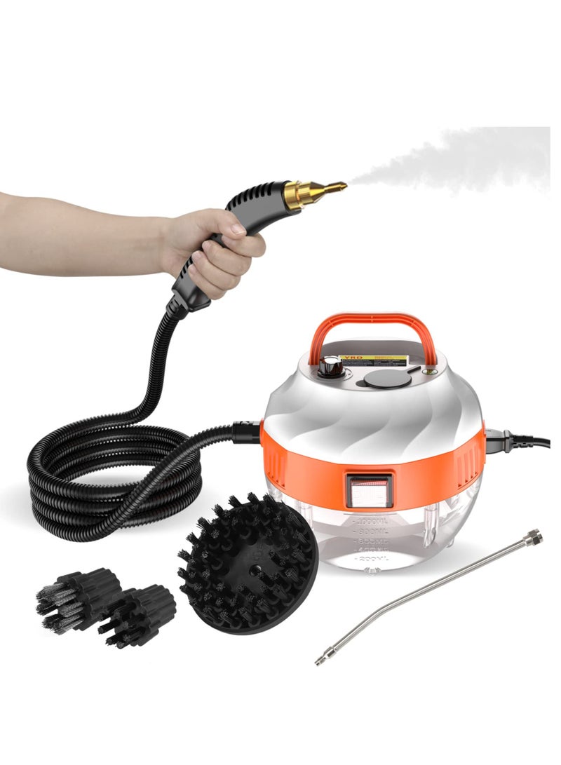 XiuWoo 2500W Portable High Pressure Handheld Steam Cleaner High Temperature Pressurized Steam Cleaning Machine with Brush Heads for Kitchen Furniture Bathroom Car Capacity 1L - Image 1