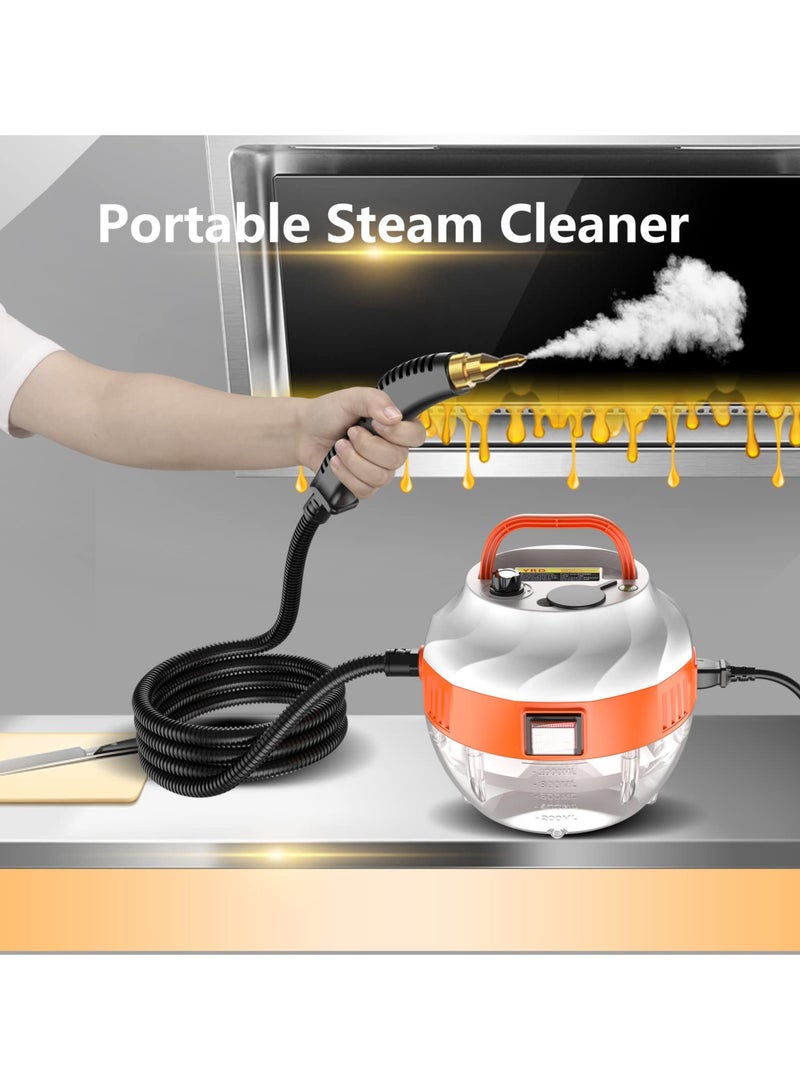 XiuWoo 2500W Portable High Pressure Handheld Steam Cleaner High Temperature Pressurized Steam Cleaning Machine with Brush Heads for Kitchen Furniture Bathroom Car Capacity 1L - Image 2