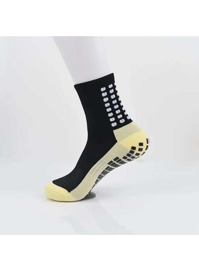 5 أزواج من جوارب القبضة، جوارب قبضة محكمة، جوارب كرة قدم مقاومة للتآكل، جوارب كرة قدم مانعة للانزلاق، جوارب كرة قدم للرجال للتدريب - Image 3