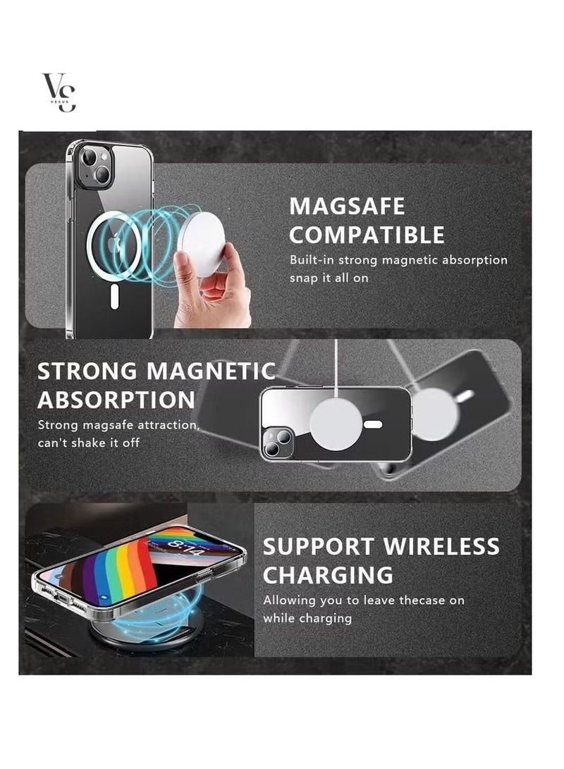 فيسوس جراب واقٍ واقٍ من ماجسيف وغطاء خلفي صلب مضاد للخدش لهاتف آيفون 14 6.1 بوصة شفاف - Image 1