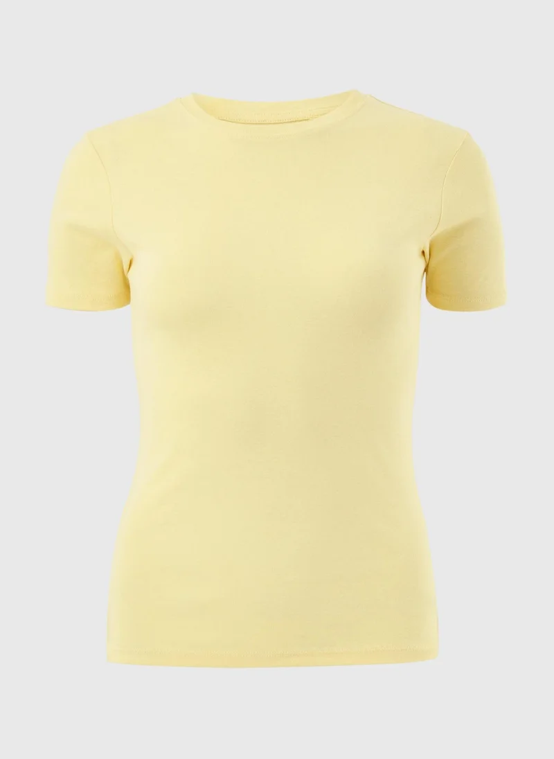 ماتلان Yellow Fitted T-Shirt