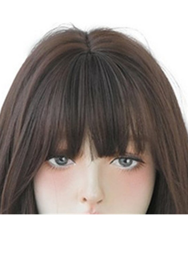 Air bangs high temperature silk slightly curled wig cosplay wig costumes dress up wig - Image 3