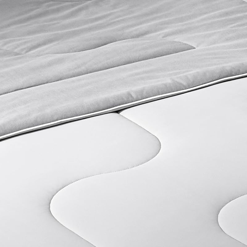 Cozy Bliss Cooling Comforter Queen Size, Sorona Viscose Natural Fiber, Cool Grey