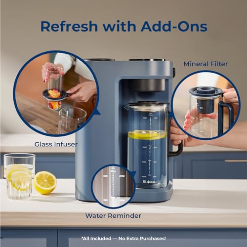 Bluevua RO100ROPOT-Lite Countertop Reverse Osmosis Water Filter System, 3:1 Pure to Drain Ratio, Portable RO Filtration with Remineralization, No Installation, WQA Certified, 7-Stage UV Blue - Image 5