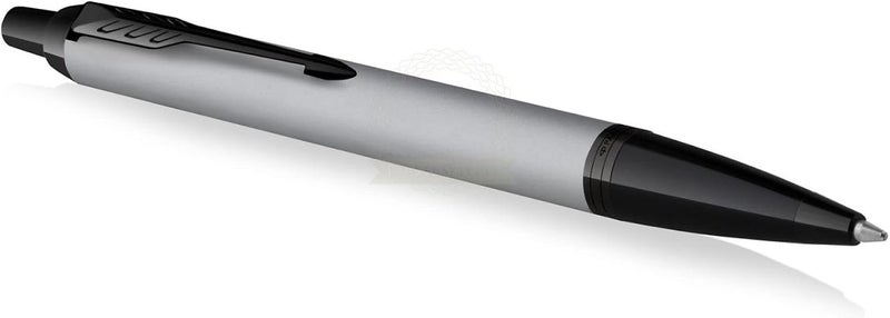 Parker Im Ballpoint Pen | Matte Grey With Black Trim | Medium Point With Blue Ink Refill | Gift Box - Image 1