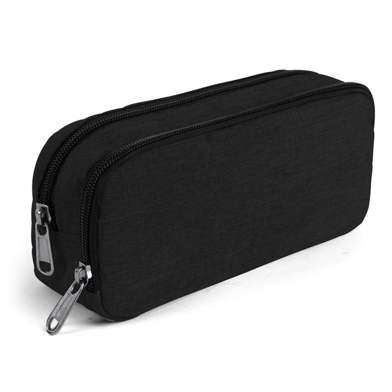OFFCUP Large Capacity Pencil Case, School Pencil Case with Compartments, Stationery Organizer, Makeup Bag, Pencil Bag, School Supply for Boys, Girls and Adults, A-black, Pencil Case - Image 2