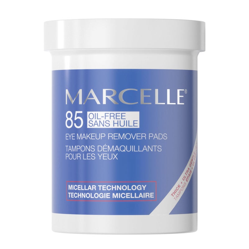 Marcelle Oil-Free Eye Make-Up Remover Pads, Sensitive Eyes, Long-Wearing Makeup Removal, Micellar Technology, Hypoallergenic, Fragrance-Free, Paraben-Free, Alcohol-Free, Cruelty-Free, 85 Pads - Image 1
